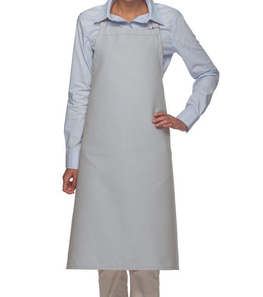 Adult Silver Gray Full Length Bib Aprons